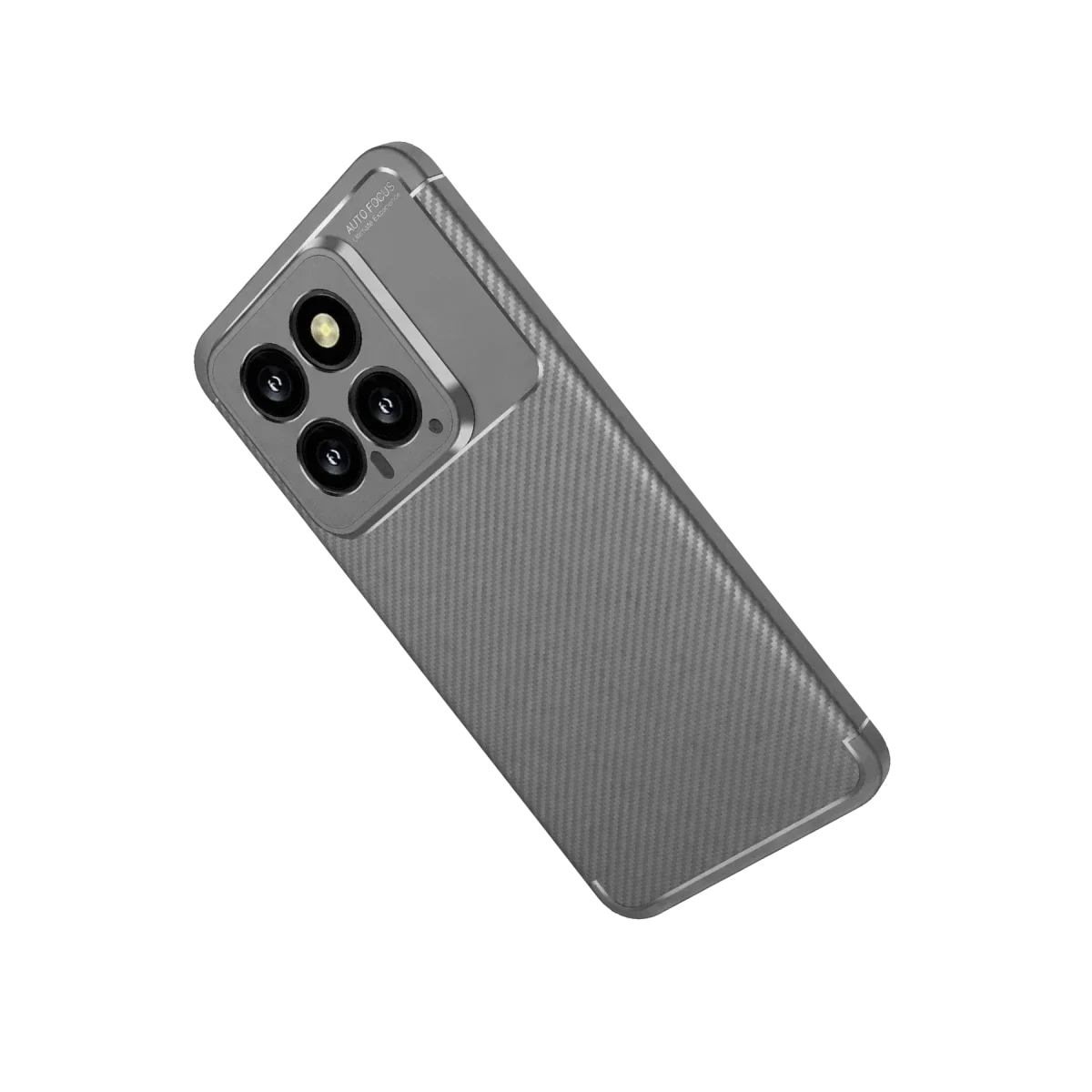 Xiaomi Mi 14T Kılıf Auto Focus Karbon Kapak - Gri görsel 3