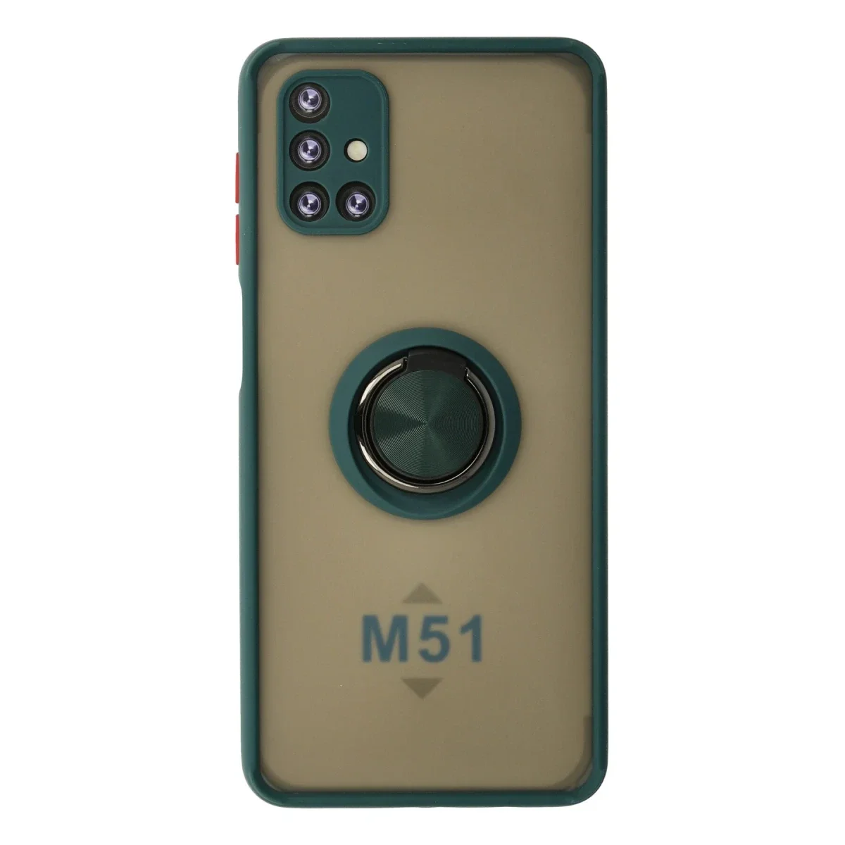 Samsung Galaxy M51 Kılıf Montreal Yüzüklü Silikon Kapak - Yeşil