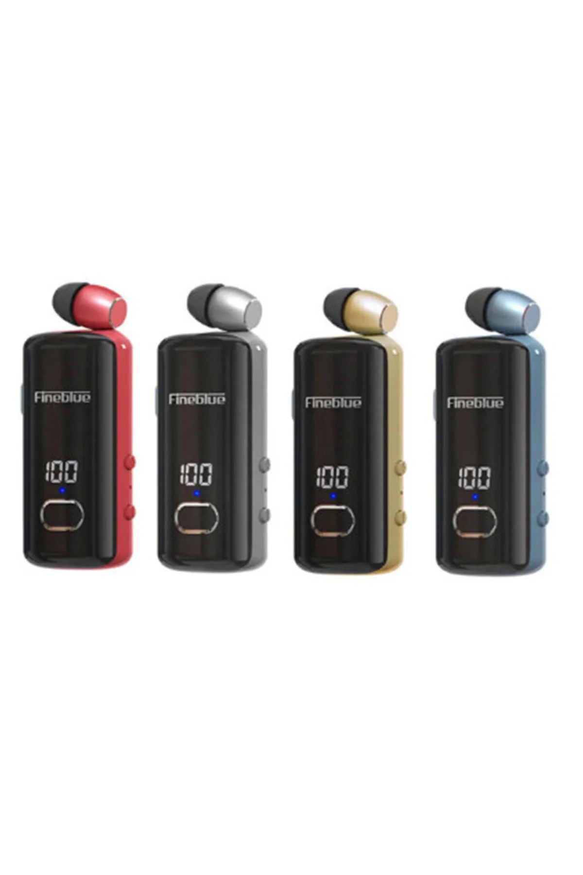 Fineblue F580 Dijital Göstergeli Makaralı Titreşimli Bluetooth Kulaklık Siyah görsel 2