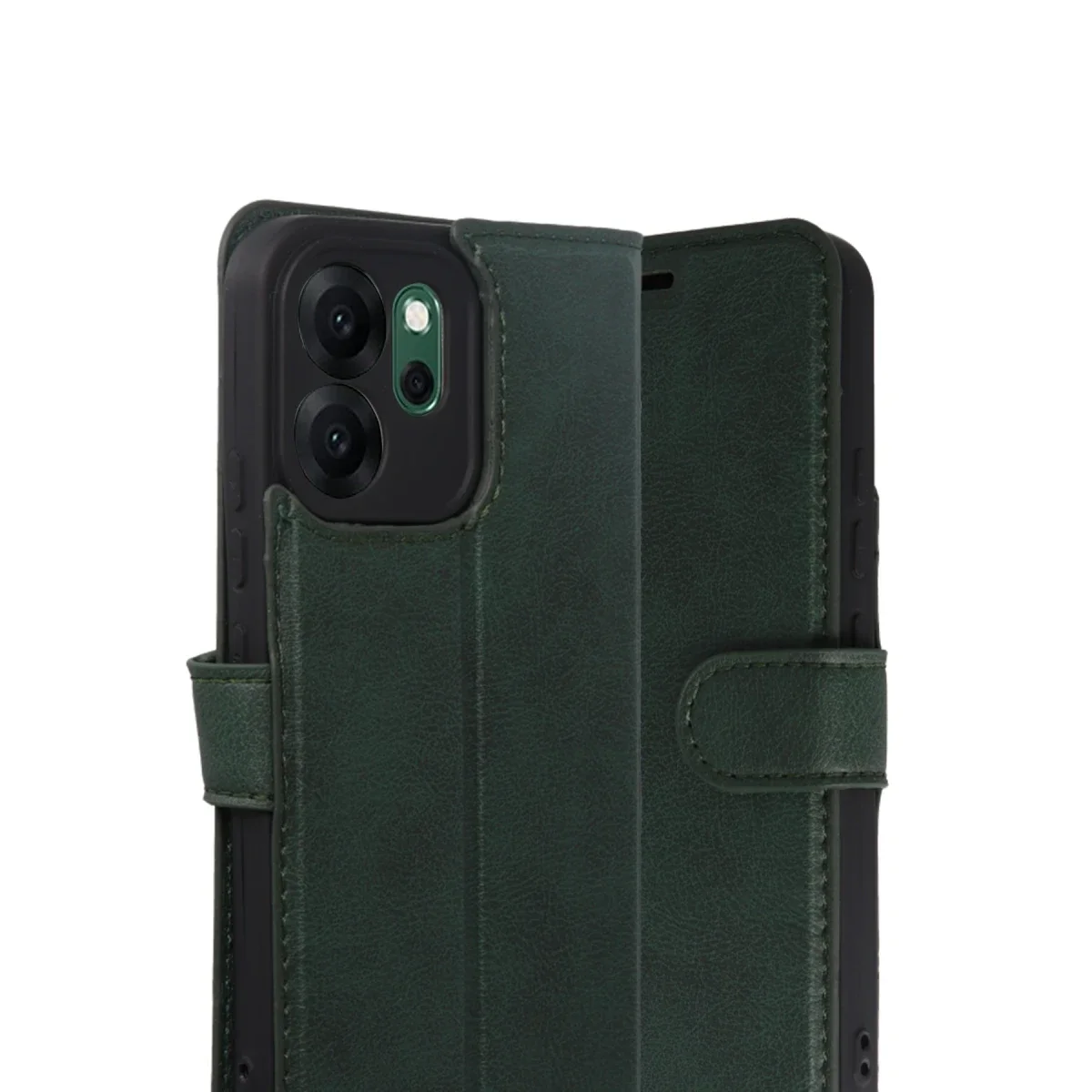 Oppo Reno 14F Trend S Plus Kapaklı Kılıf - Yeşil görsel 2