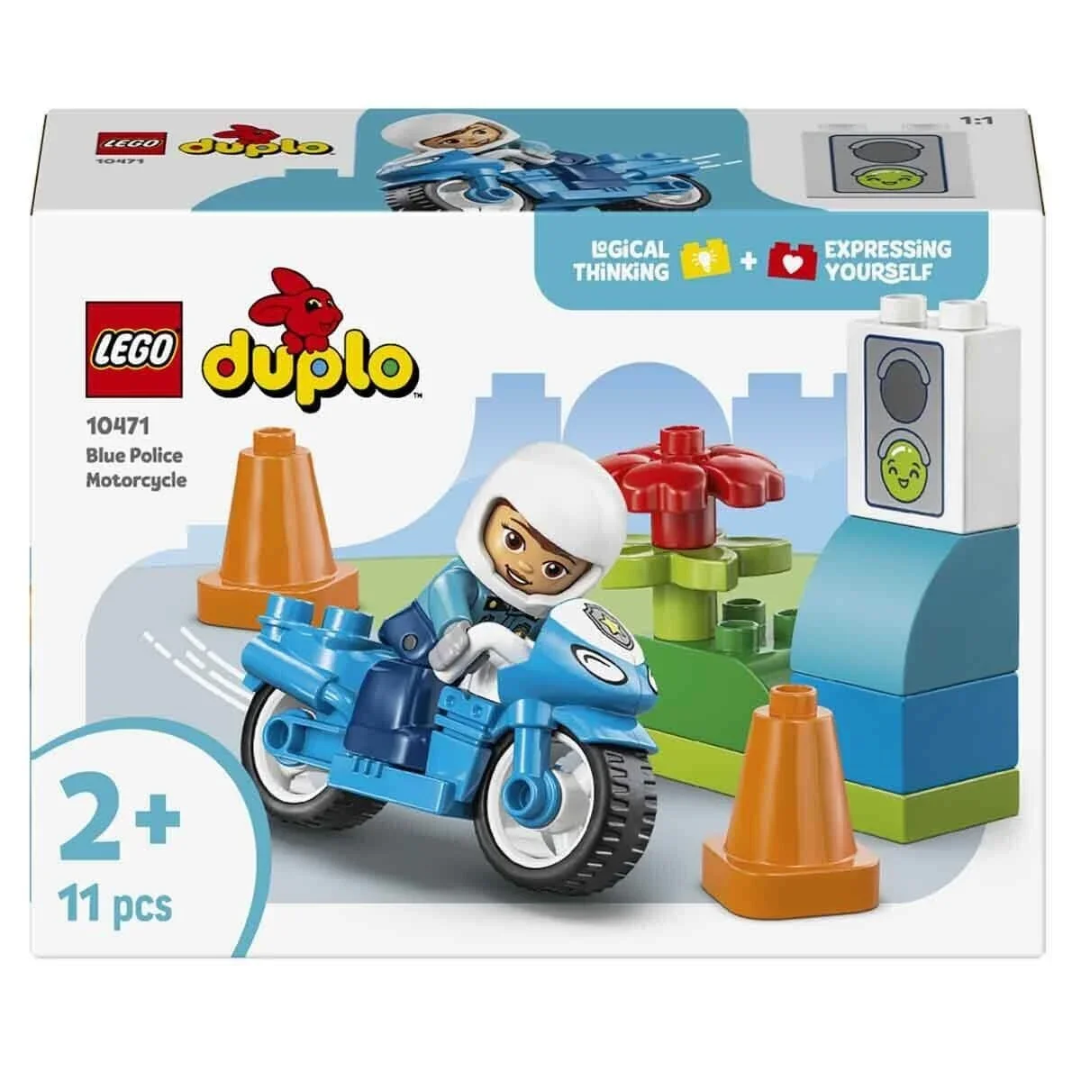 10471 Lego Duplo Mavi Polis Motosikleti 11 parça +2 yaş görsel 7
