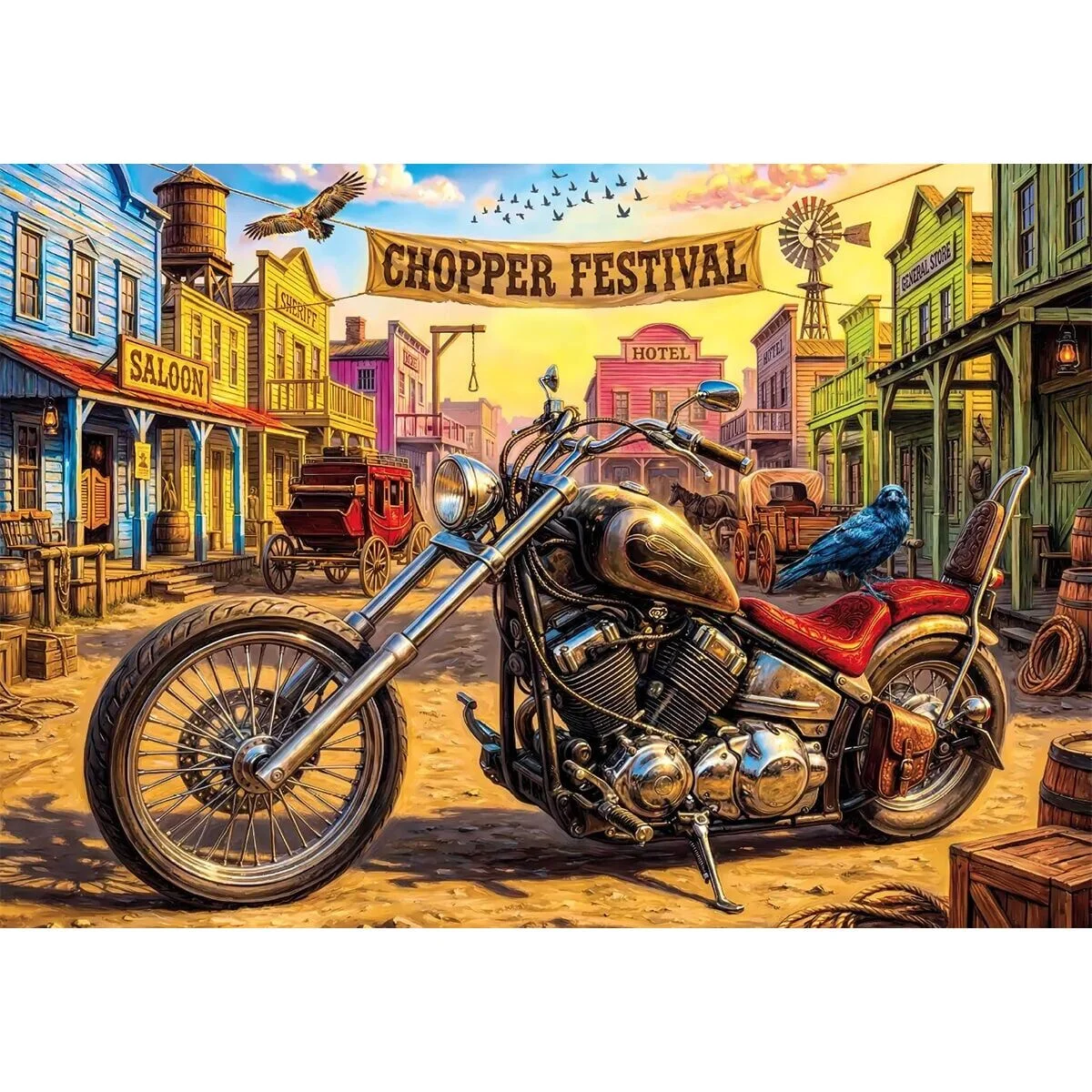 20107 Puzzle 500 Chopper Festival görsel 3