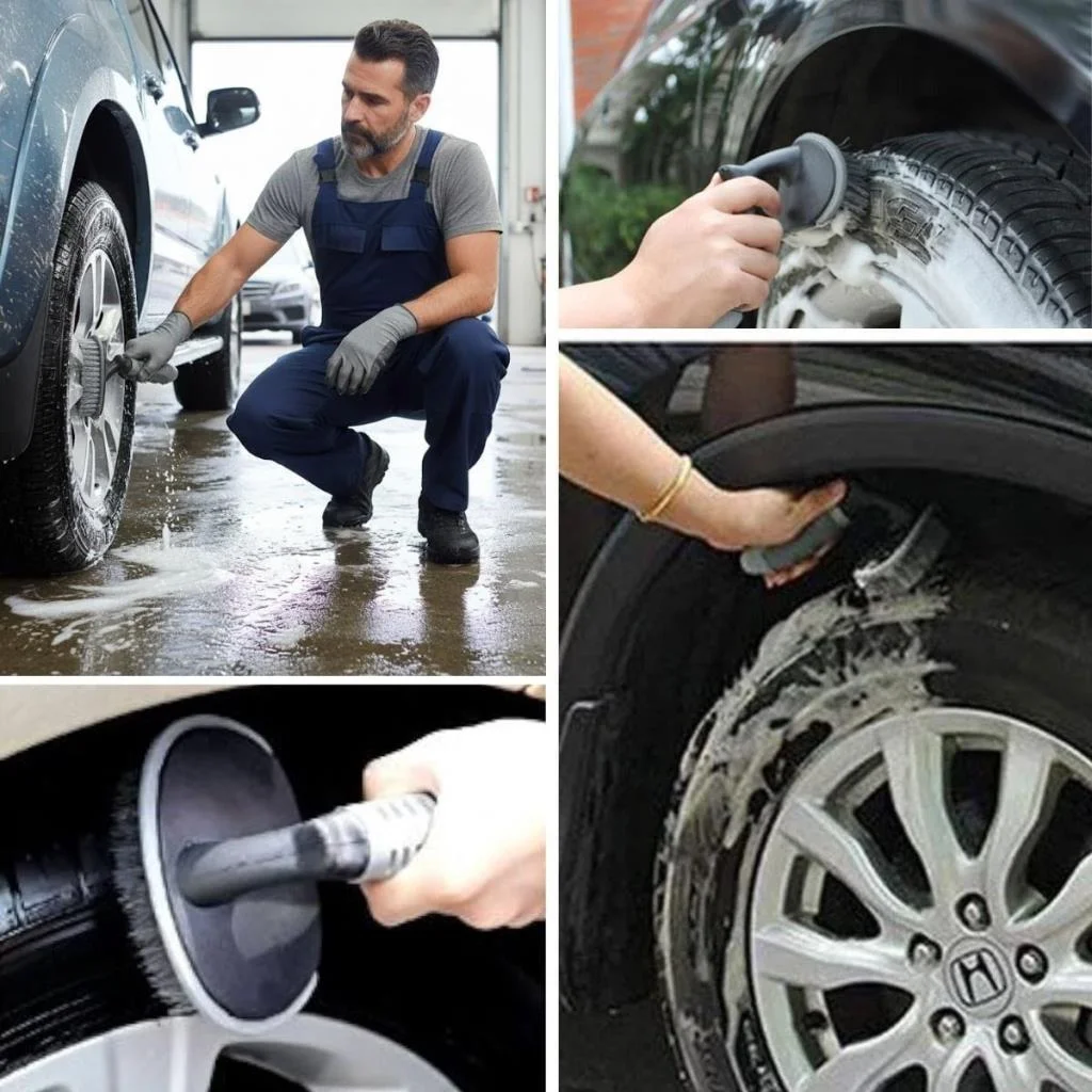 Çok Amaçlı Araç Temizlik Fırçası – Oto İç ve Dış Yüzeyler, Koltuk, Halı, Torpido ve Jant İçin Ergonomik Temizlik Fırçası görsel 4