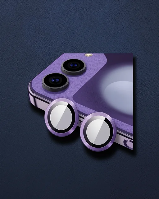 Samsung Galaxy Z Flip 5 Valdez Metal Kamera Lens - Derin Mor