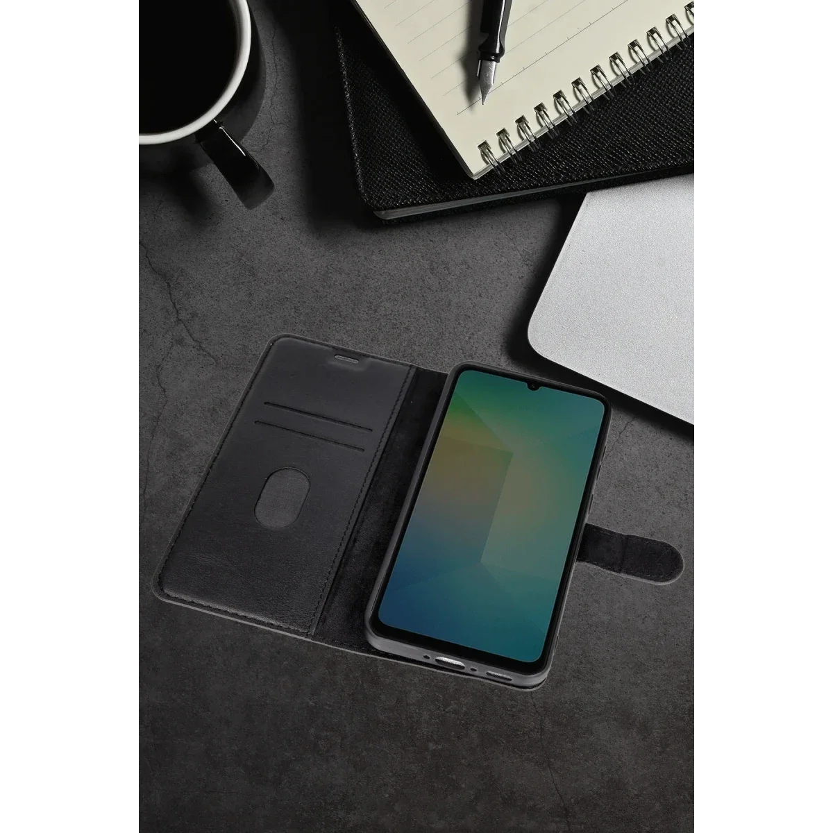 Samsung Galaxy A16 5G Kılıf Trend S Plus Kapaklı Kılıf - Siyah görsel 3