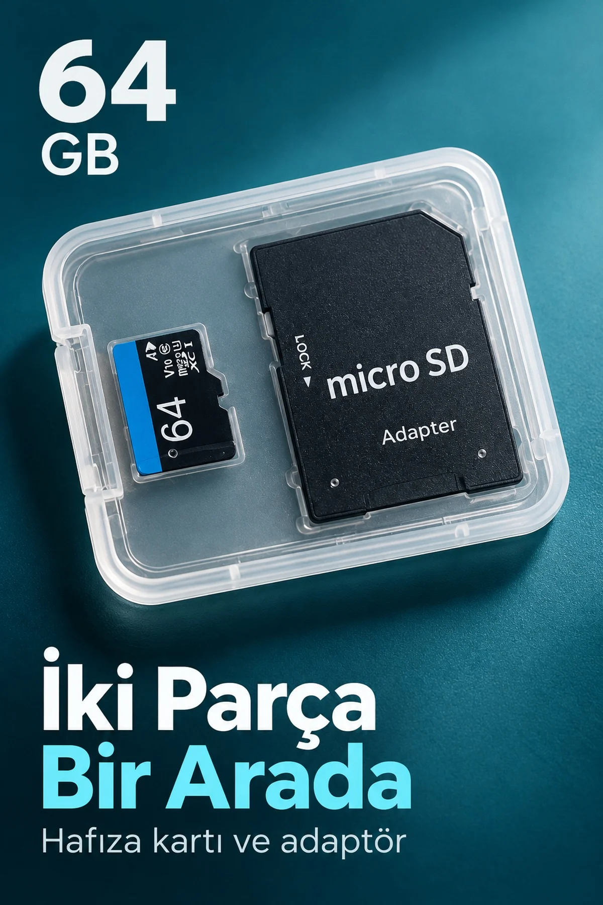 64 GB Micro SD Hafıza Kartı ve Adaptör görsel 4