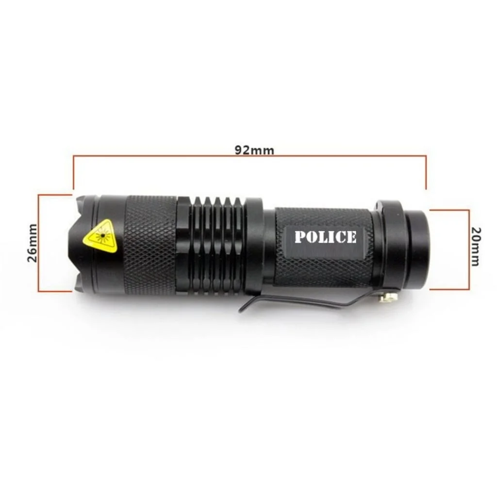 Cree Q5 LED Zoomlu Duracell Pilli Mini Feneri görsel 2