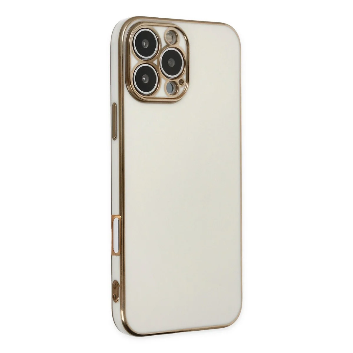 Apple İphone 16 Pro Max Kılıf Volet Silikon - Beyaz