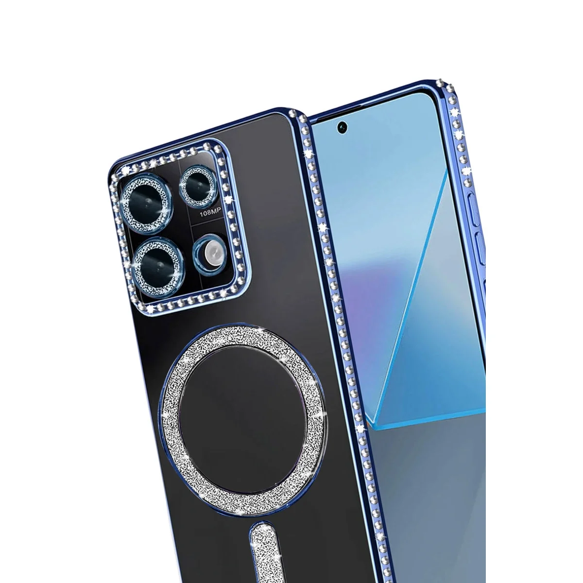 Xiao Red 13c Joke Simli Magneticsafe Kılıf - Mavi görsel 3