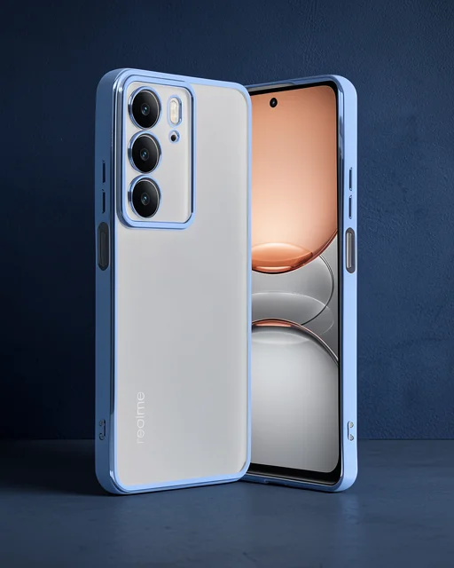 Realme C75 4g Kılıf Razer Lensli Silikon - Açık Mavi