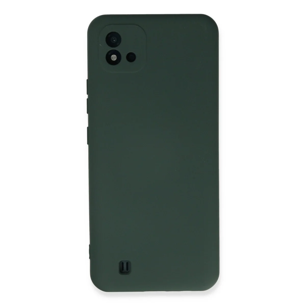 Realme C11 2021 Kılıf Nano İçi Kadife Silikon - Koyu Yeşil