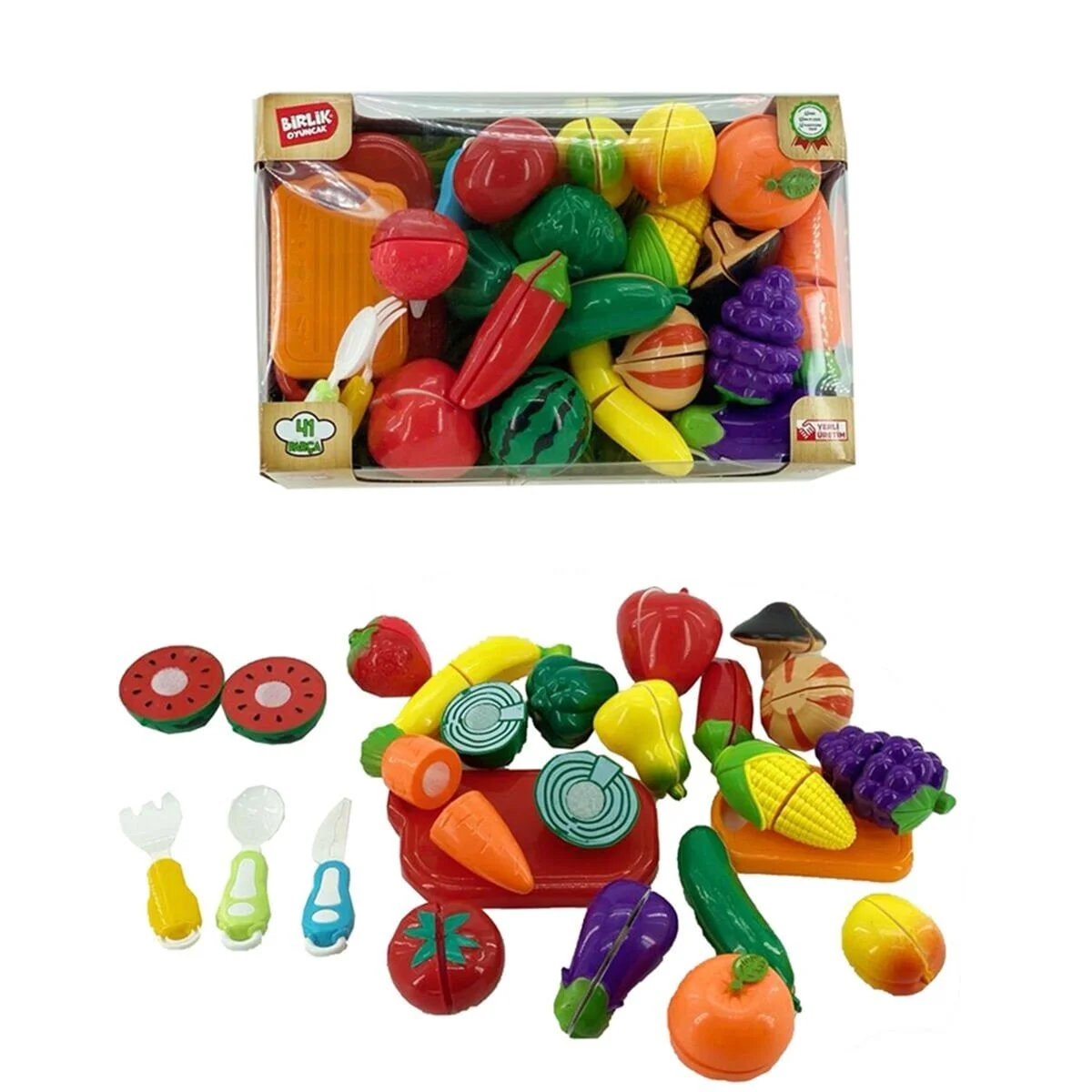 URT007-KUTU-3 41 Pcs Kesilebilen Meyve Sebze Manav