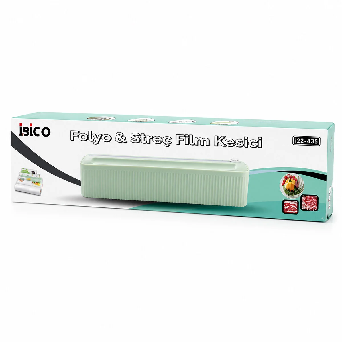 Plastik Folyo - Streçlik Film Kesici 35CM Pratik Kesme Aparatlı Manyetik Sabitleme görsel 3
