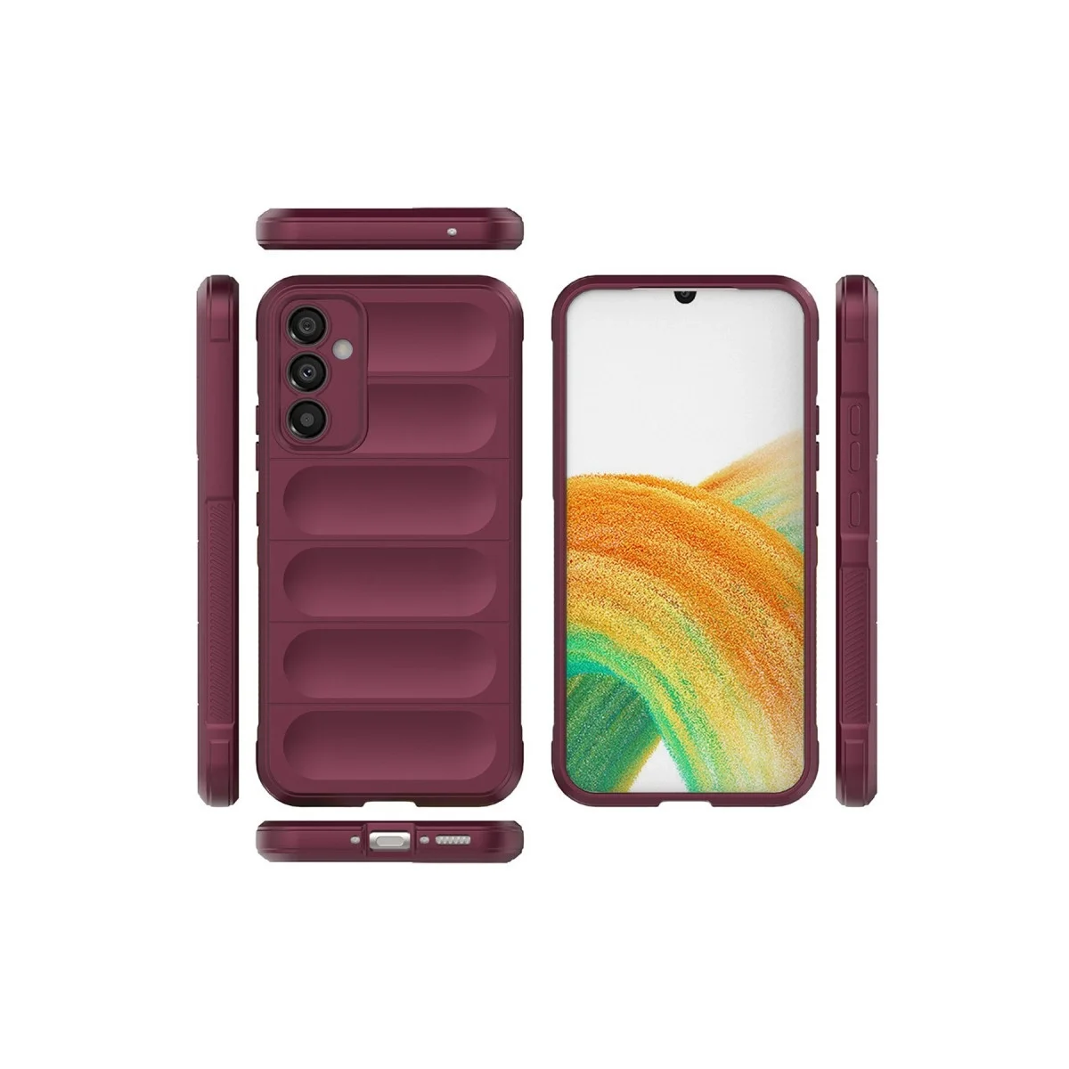 Samsung Galaxy A15 4g Kılıf Optimum Silikon - Bordo görsel 2