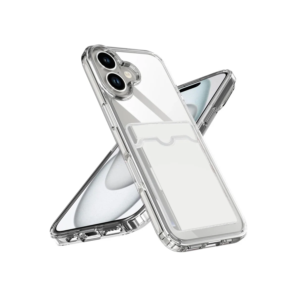 Apple İphone 17 Kart Şeffaf Silikon - Şeffaf görsel 3