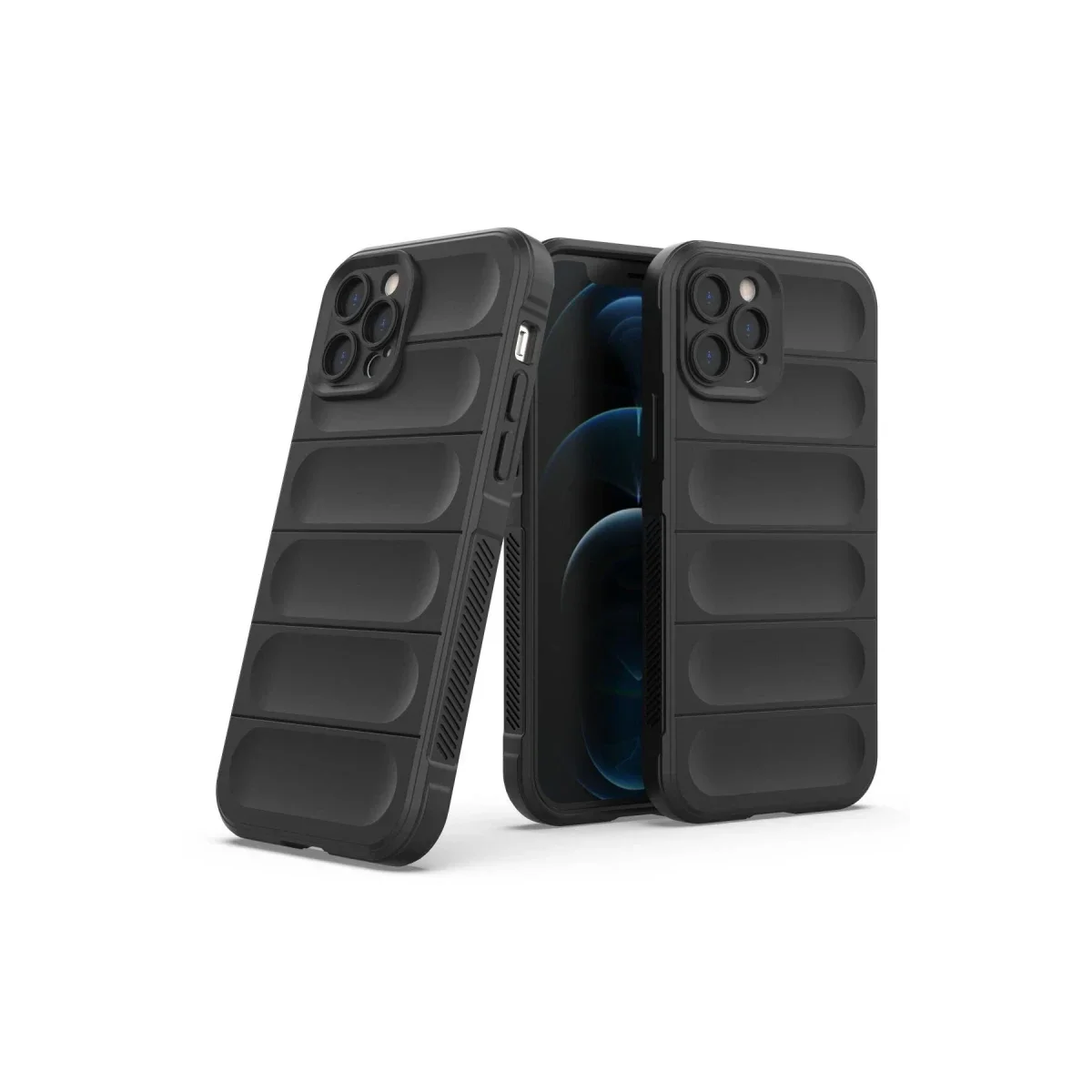 Apple iPhone 12 Pro Kılıf Optimum Silikon - Siyah görsel 2