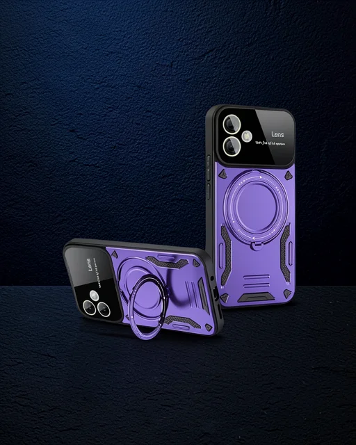 Samsung Galaxy A05 Kılıf Joy Lens Standlı Kapak - Mor