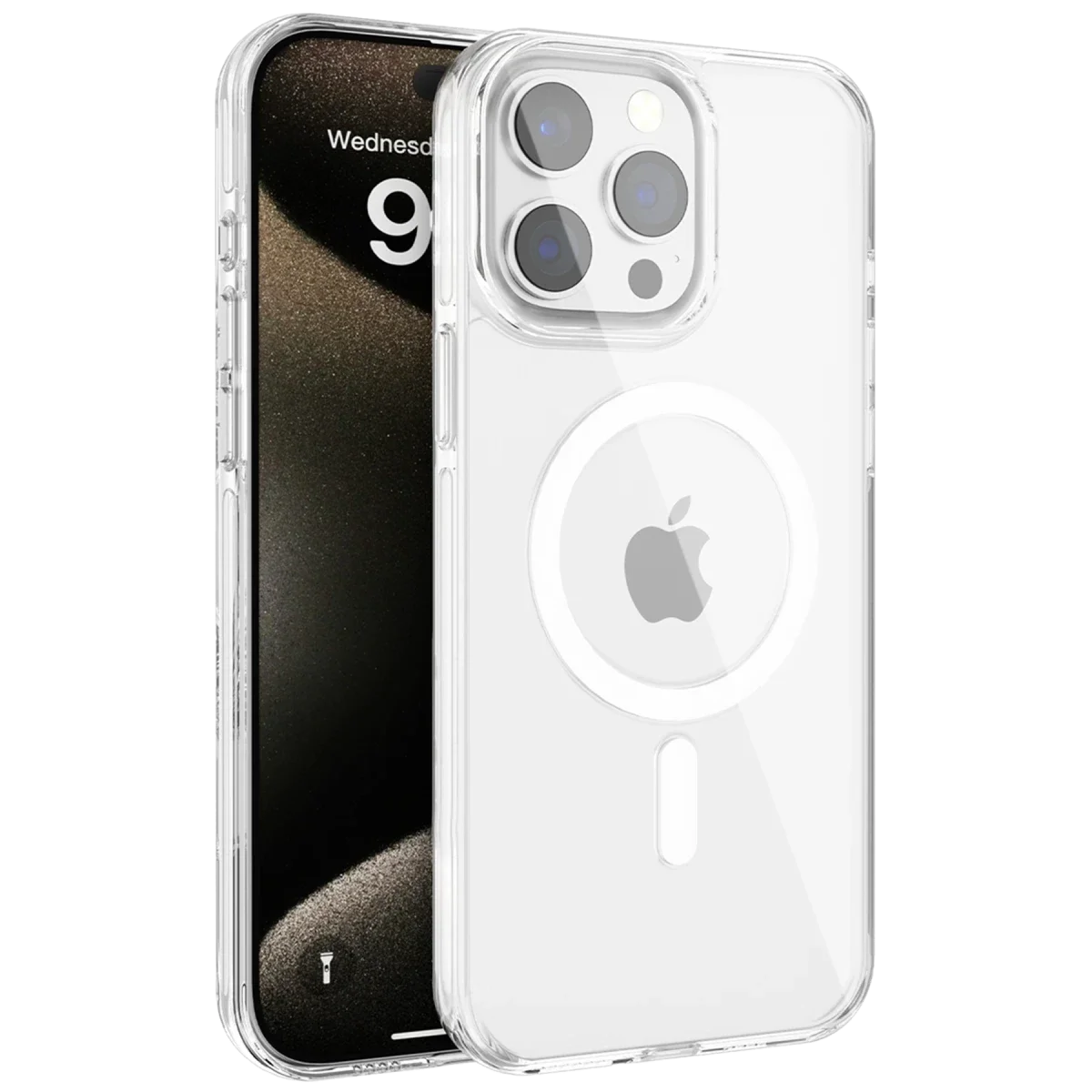 Joko Apple iPhone 15 Pro Gleam PC Sert Magsafe Kılıf - Şeffaf