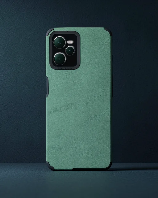 Realme C35 Kılıf Loop Deri Silikon - Yeşil