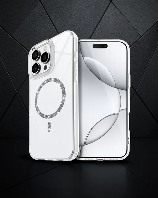 Apple İphone 16 Pro Live Diamond Magsafe Kapak - Şeffaf