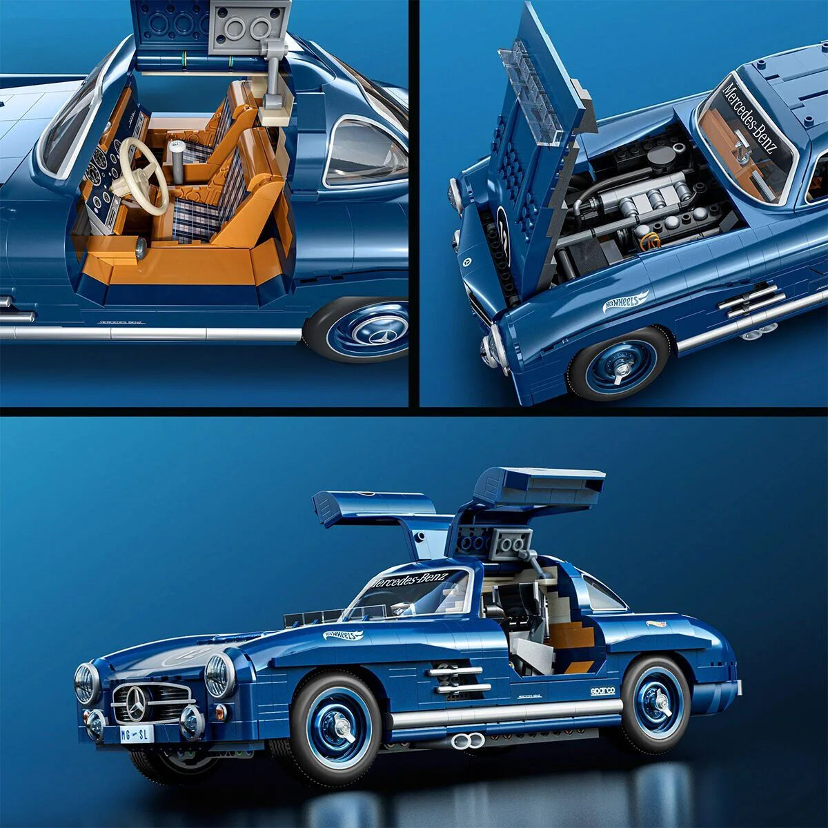 HWW25 Mattel Brick Shop Hot Wheels Premium Serisi - Mercedes-Benz 300SL görsel 5