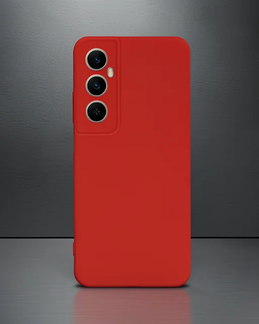 Realme C65 Kılıf First Silikon - Kırmızı