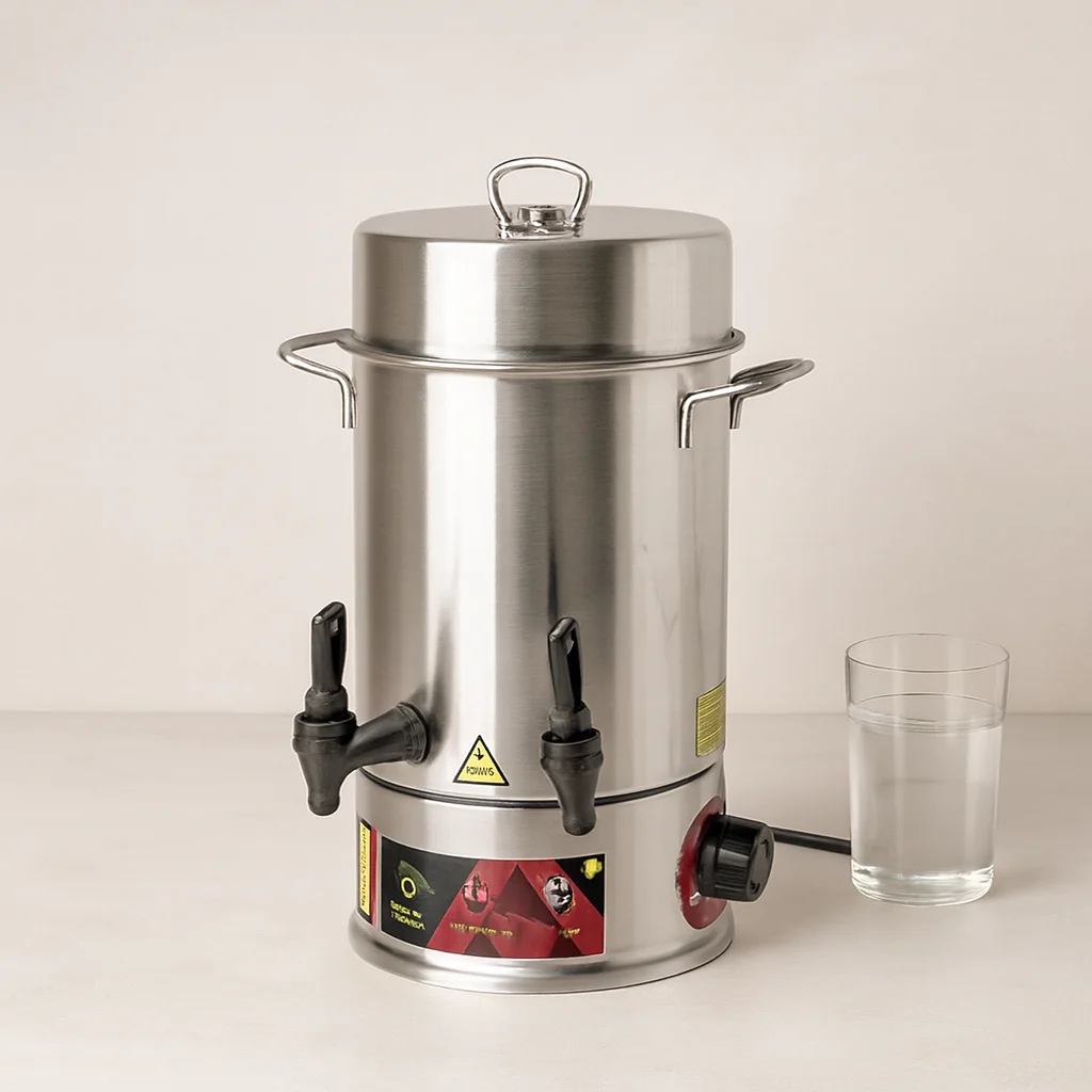 Elektrikli Çay Otomatı 4L Çift Musluk 1000W (40 Bardak)