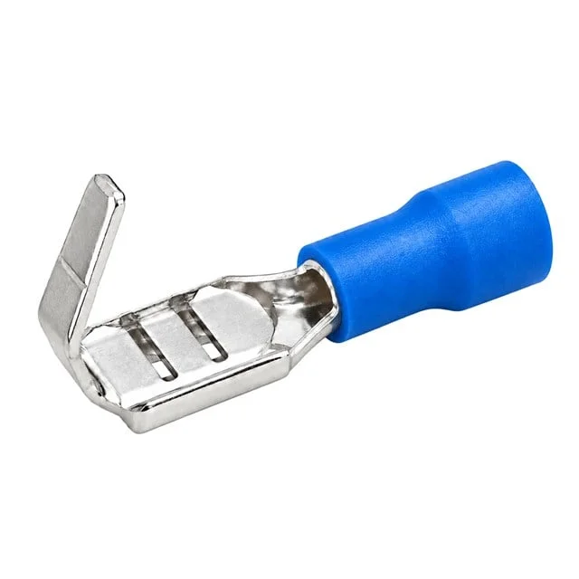 PM-39056 1,5-2,5mm2 Kesit 23x6x5mm Soket Mavi İzoleli Kablo Pabucu (100’lü Paket)