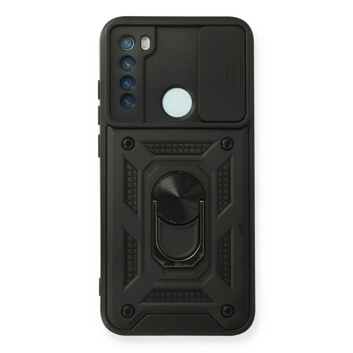 Xiaomi Redmi Note 8 Kılıf Pars Lens Yüzüklü Silikon - Siyah
