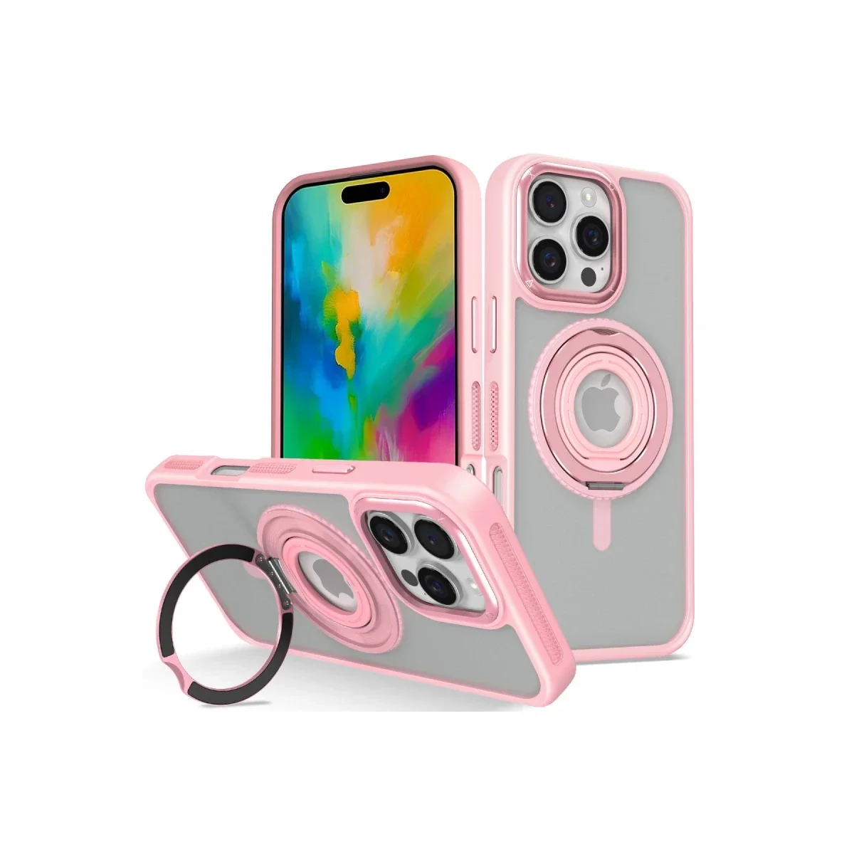 Joko Apple iPhone 16 Pro Banza Magsafe Standlı Kapak - Pembe