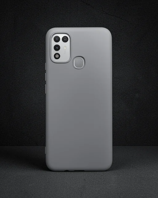 İnfinix Hot 10 Play Kılıf Nano İçi Kadife Silikon - Gri