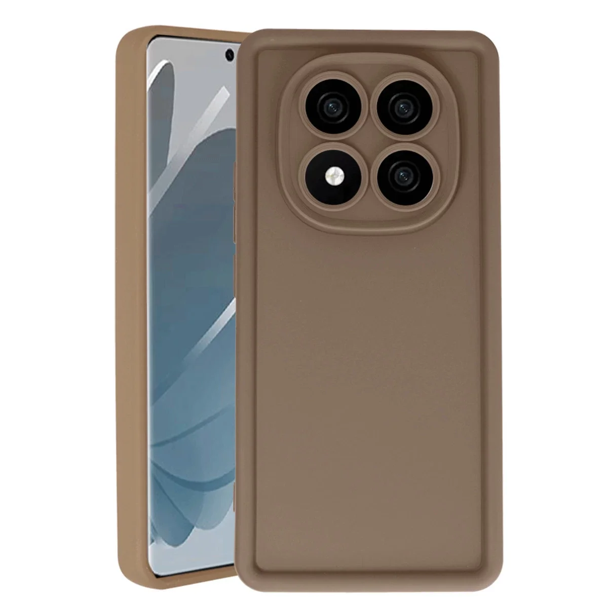 Xiao Red Note 14 Pro 4G Kılıf Viera Silikon - Kahverengi görsel 3