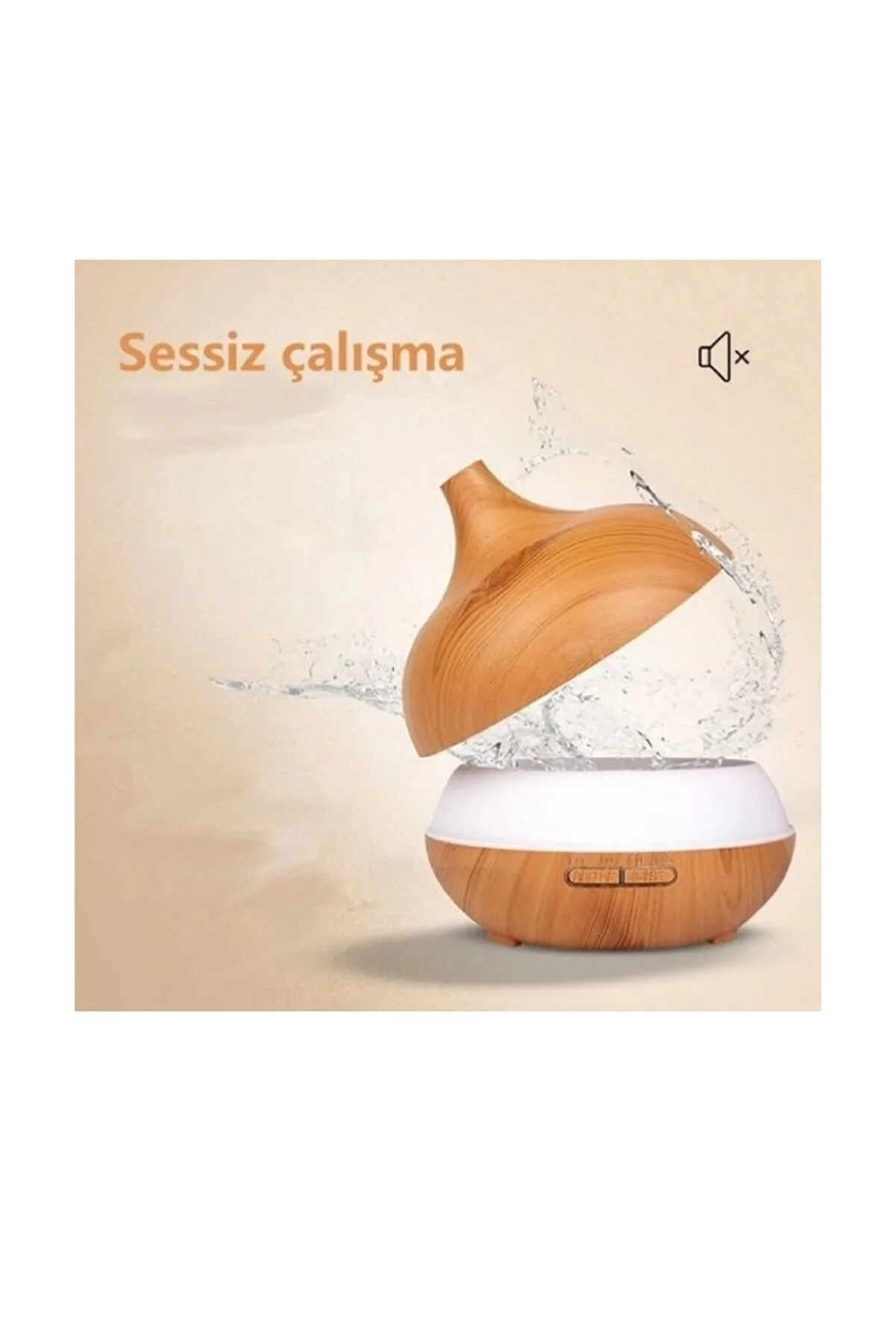 Vothoon Hava Nemlendirici 7 Led Işıklı Aromatik Oda Kokusu 550 Ml Kahve Aroma Difüzörü Buhar Makinası görsel 4