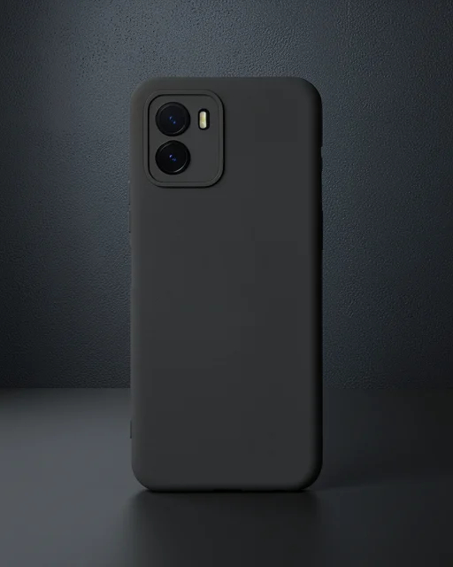 Vivo Y15s Kılıf Nano İçi Kadife Silikon - Siyah