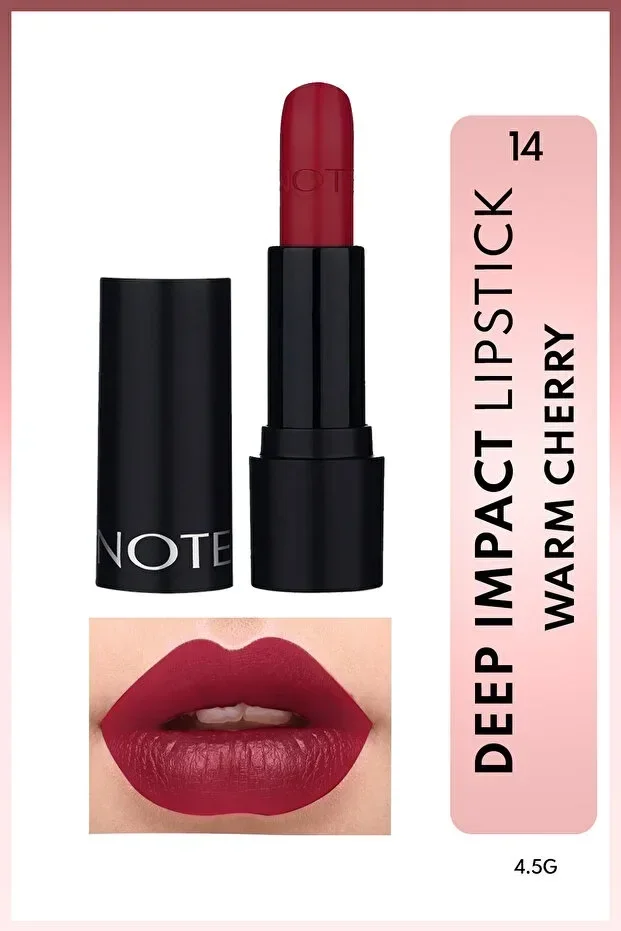 Deep Impact Lipstick Kremsi Ruj - 14 Warm Cherry - Kırmızı