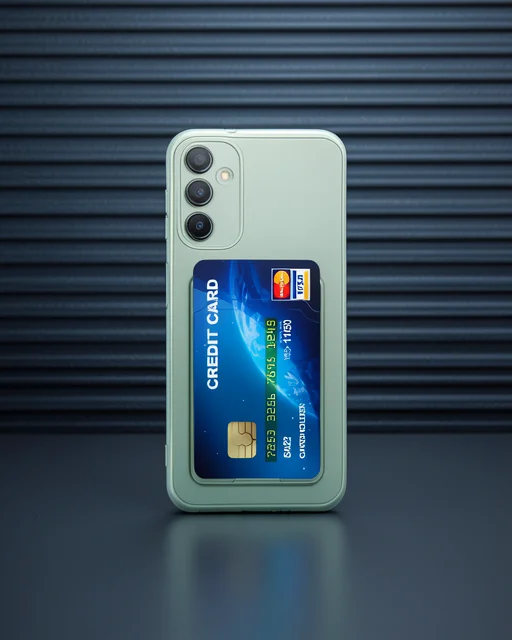 Samsung Galaxy A55 5g Kılıf Kart Şeffaf Silikon - Şeffaf