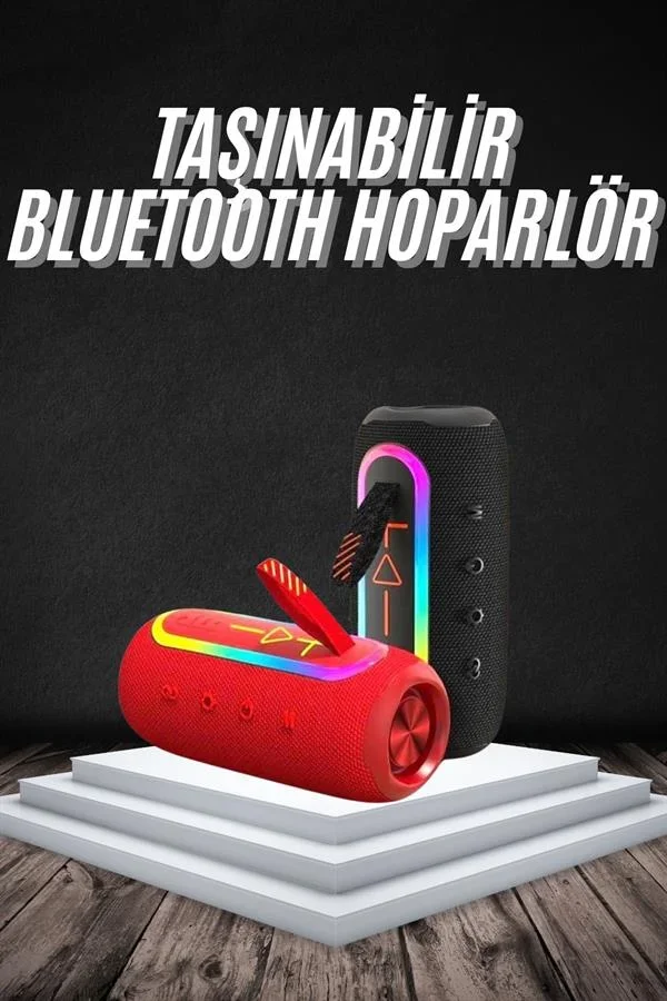 Bluetooth Hoparlör USB Şarjlı Uzun Pil Ömrü Android ve İOS Uyumlu Renkli görsel 2