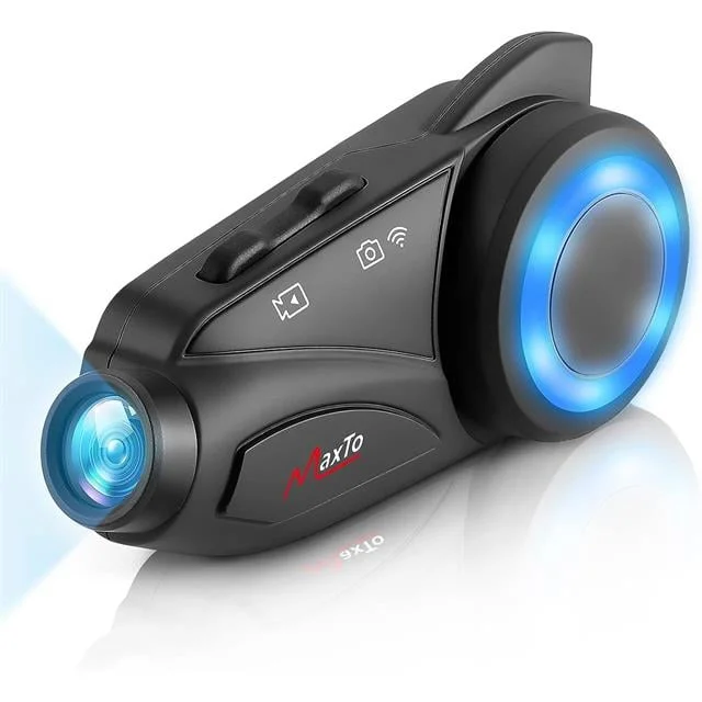 Maxto M3 1080P Kameralı Motosiklet Bluetooth Intercom Kulaklık (6 Kişi Destekli) görsel 5