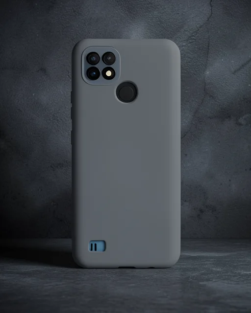 Realme C21 Kılıf Nano İçi Kadife Silikon - Gri