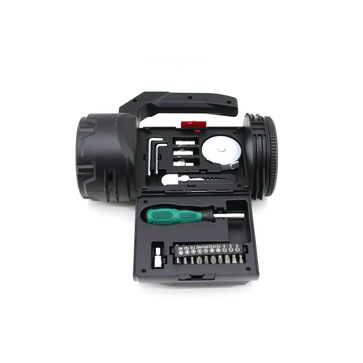 2İN1 19PCS = Tar - Hırdavat Seti El Fener - Projektör Led + Cob Usb - Type-c - Pil Şarjlı HS-310 görsel 3