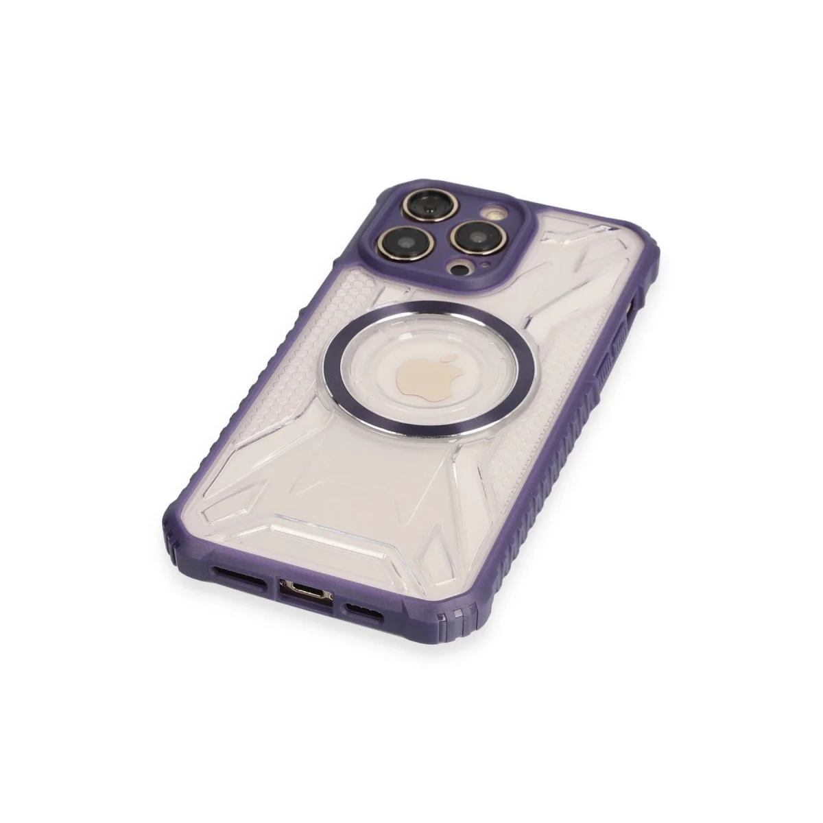 Apple İphone 13 Pro Max Kılıf Prag Magneticsafe Kapak - Derin Mor görsel 4