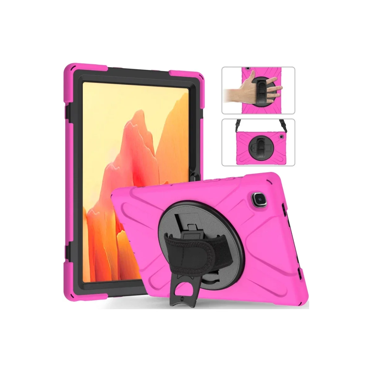 Samsung Galaxy T220 Tab A7 Lite 8.7 Kılıf Amazing Tablet Kapak - Pembe görsel 2