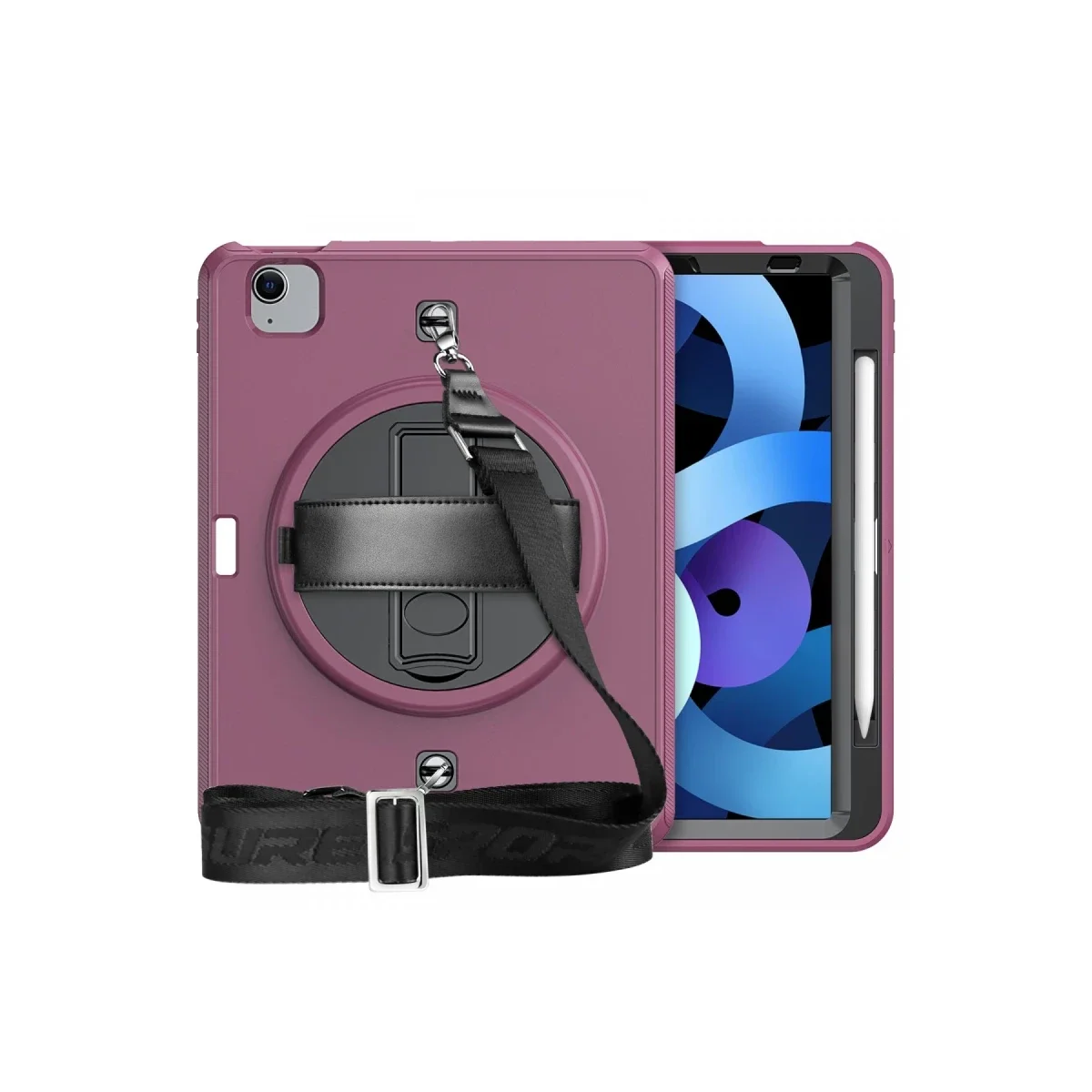 Apple iPad Pro 11 (2020) Kılıf Strap-C Otterbox Tablet Kapak - Mürdüm görsel 2