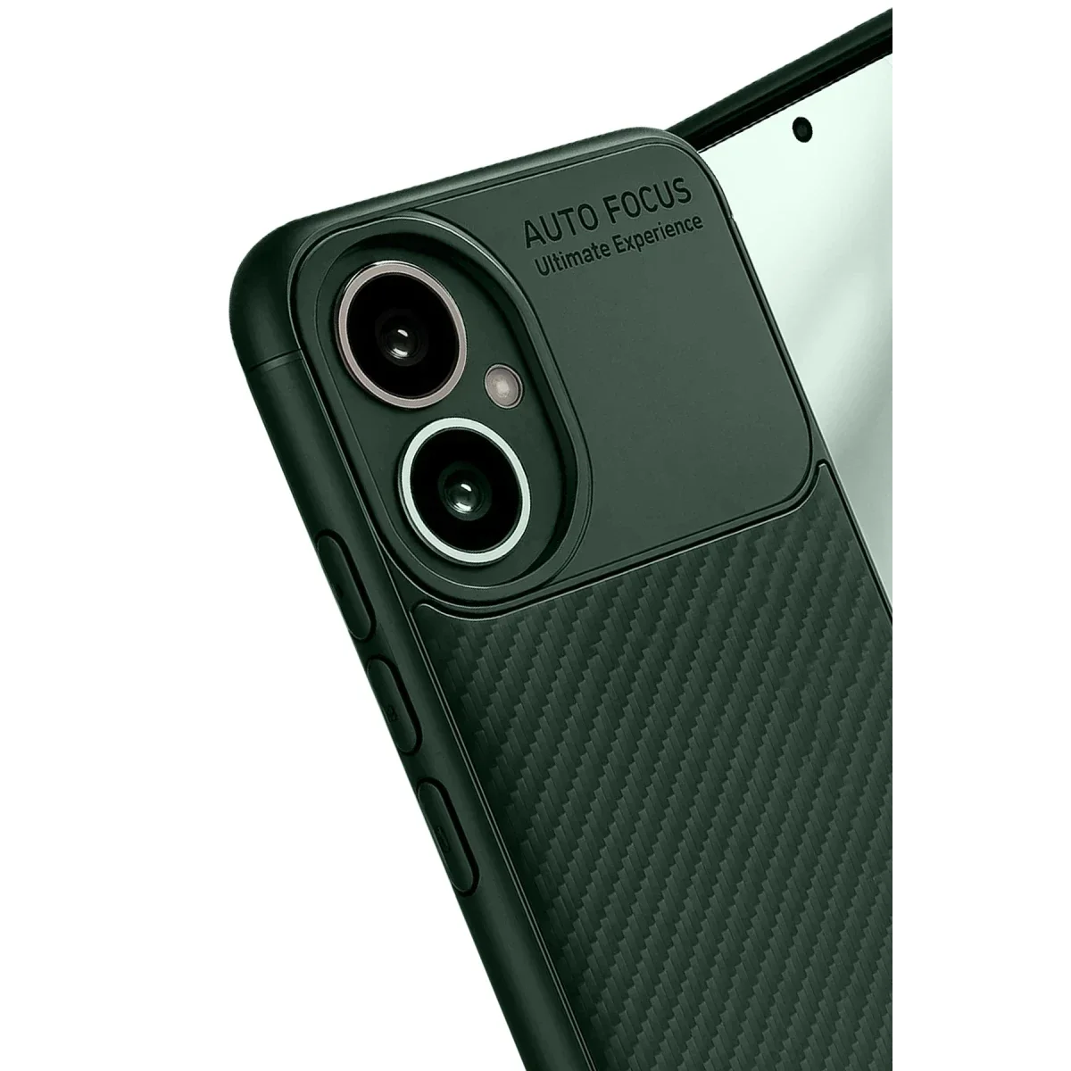 Honor 400 Kılıf Auto Focus Karbon Kapak - Koyu Yeşil görsel 4