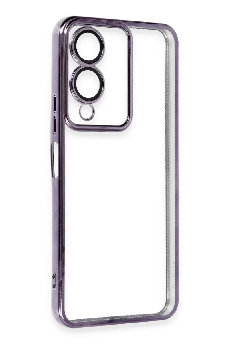 Vivo Y17S Kılıf Razer Lensli Silikon - Mor görsel 2