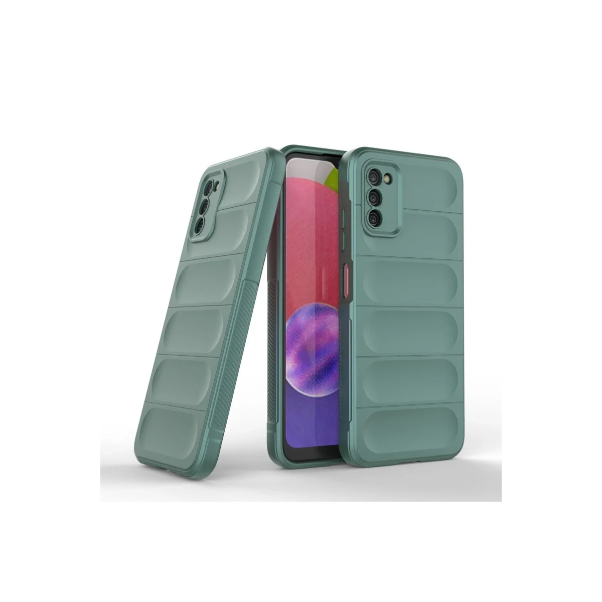 Samsung Galaxy A03s Kılıf Optimum Silikon - Koyu Yeşil görsel 2