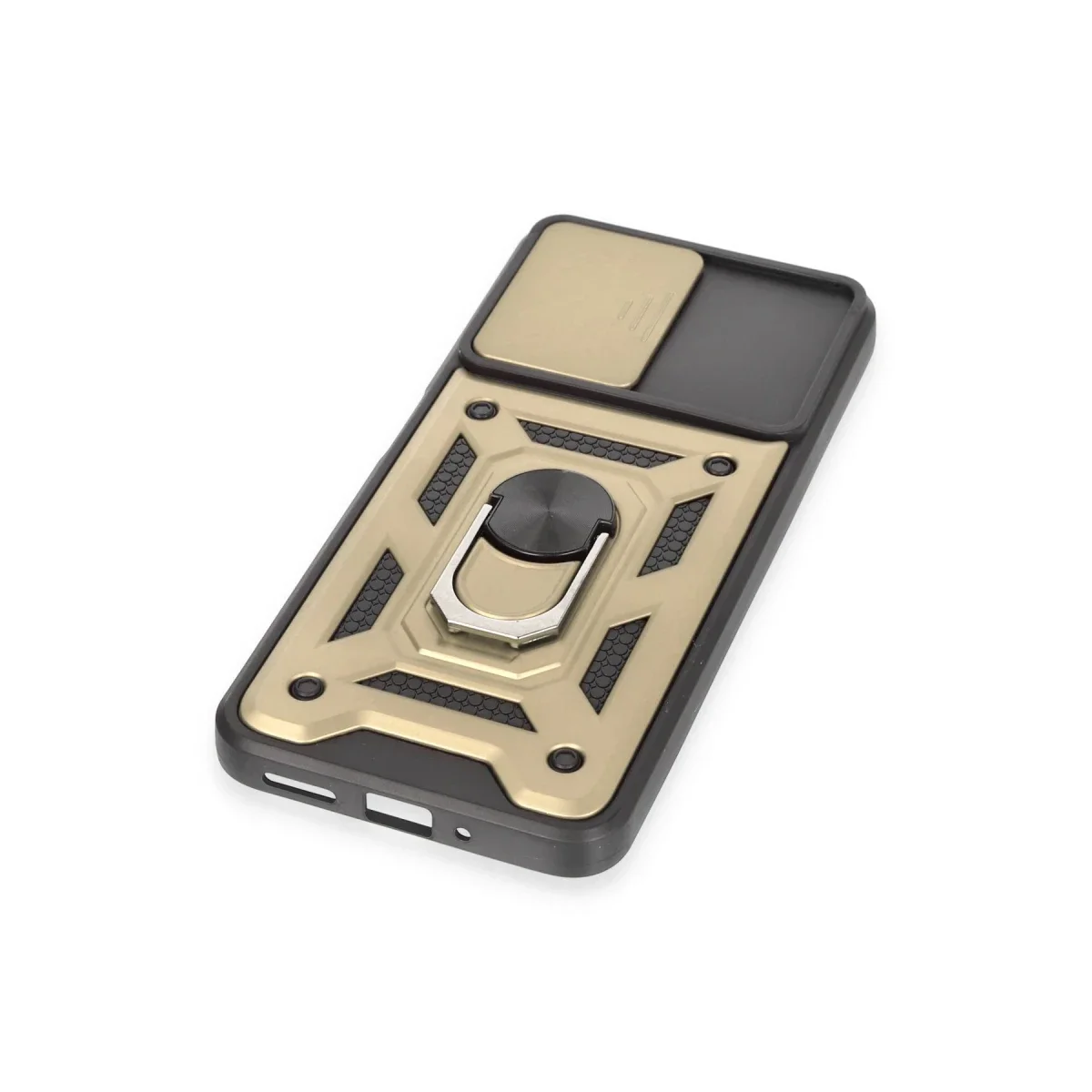 Xiaomi Redmi Note 12 5G Kılıf Pars Lens Yüzüklü Silikon - Gold görsel 5