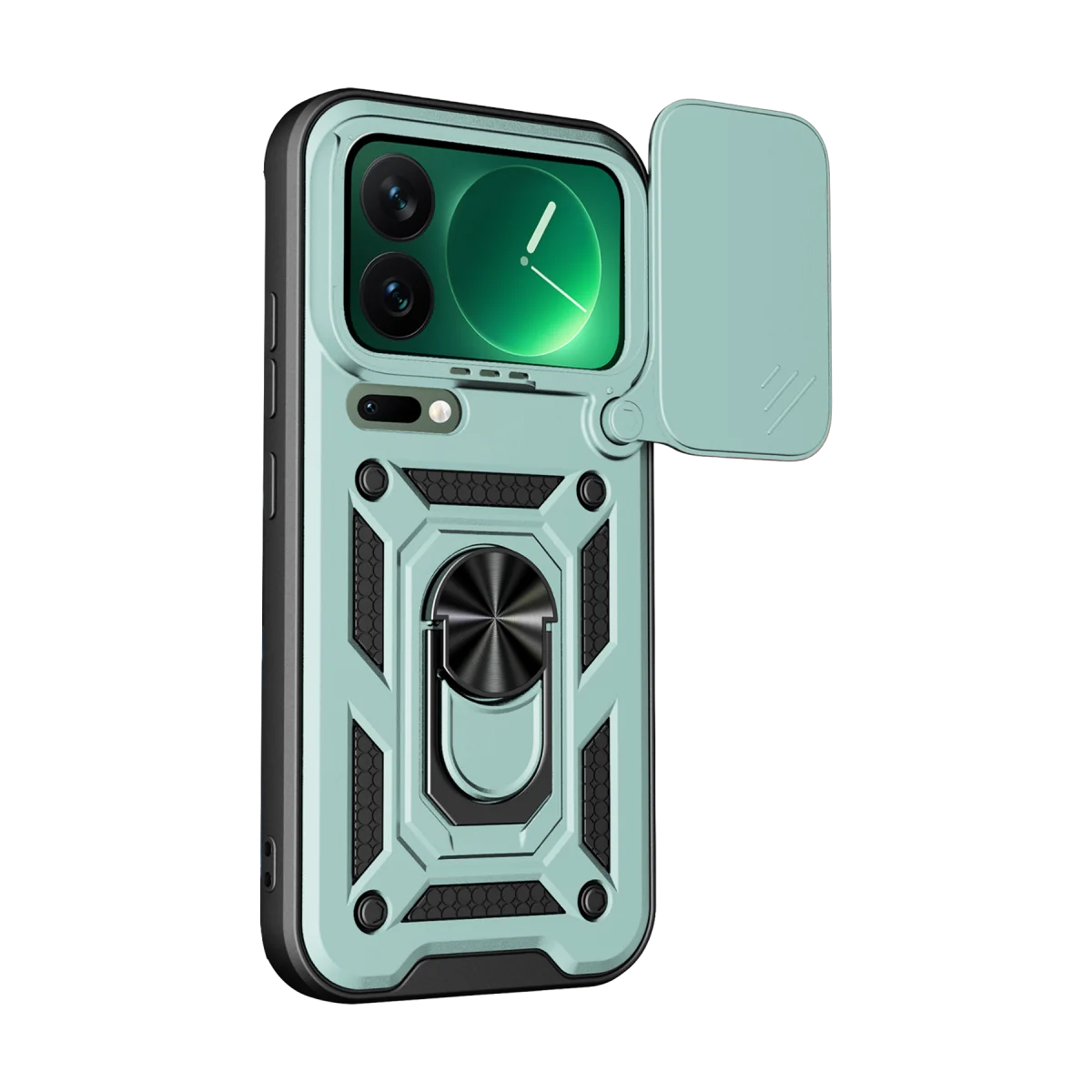 Xiaomi Mi 17 Pro Pars Lens Yüzüklü Silikon - Yeşil görsel 2