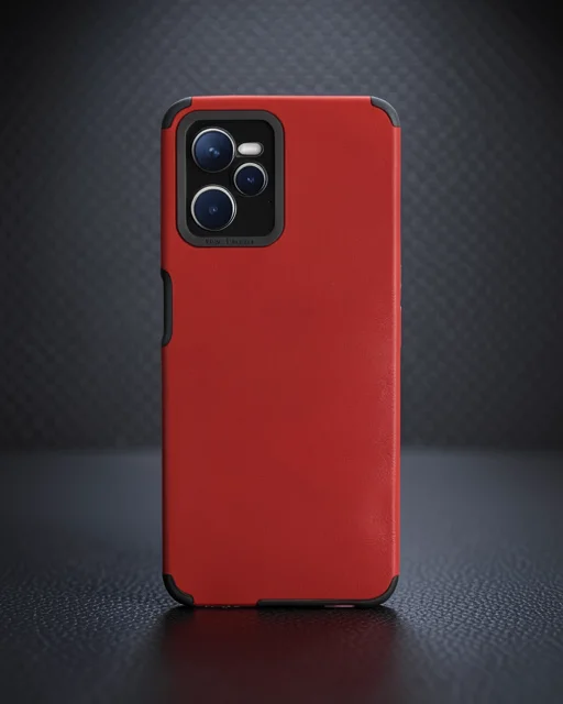 Realme C35 Kılıf Loop Deri Silikon - Kırmızı