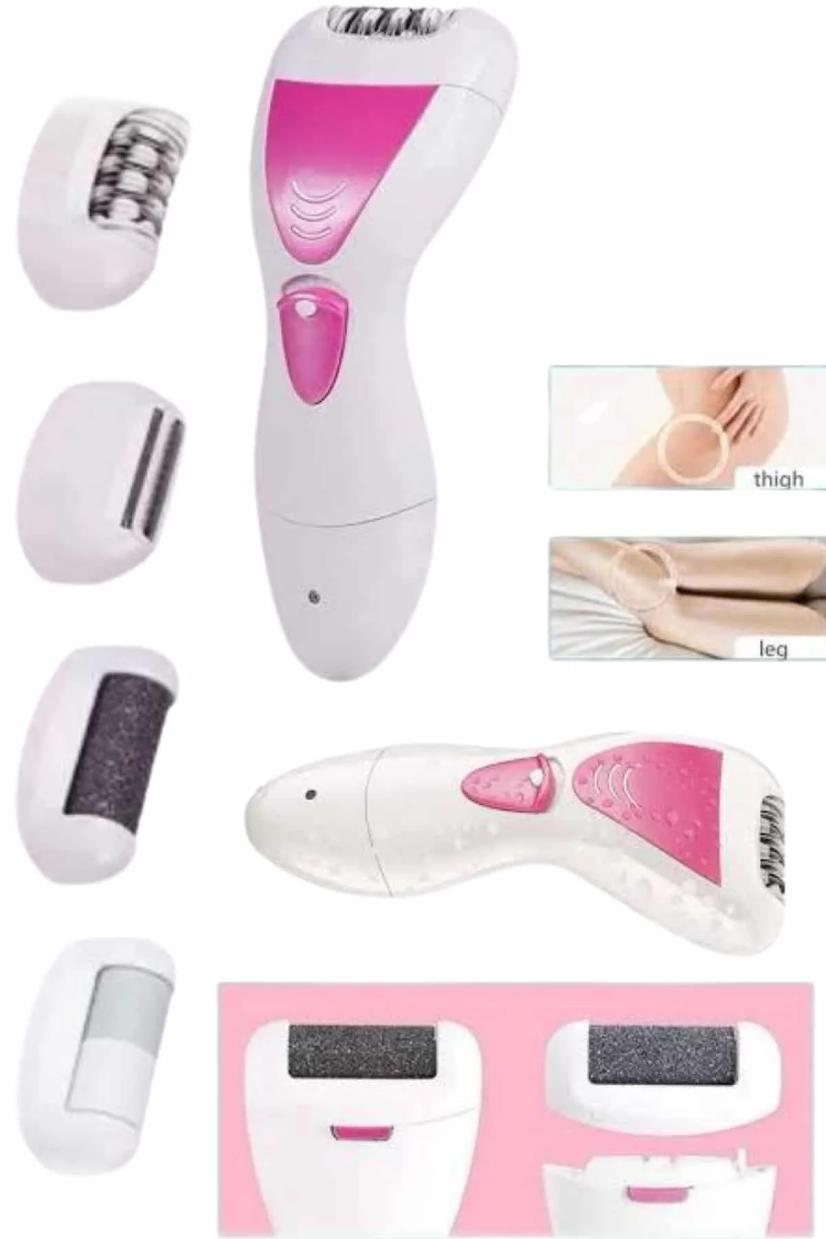 4 Başlıklı Bakım Cihazı Epilatör Tüy Alma Makinesi Topuk Törpüsü görsel 2